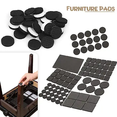 £2.59 • Buy Foam Rubber Pads Floor Protector Furniture Feet Black Self Adhesive Sticky Back