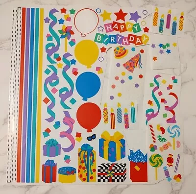 Vintage Mrs. Grossman's Birthday Sticker Lot Full Partial Sheets Balloons S23 • $6