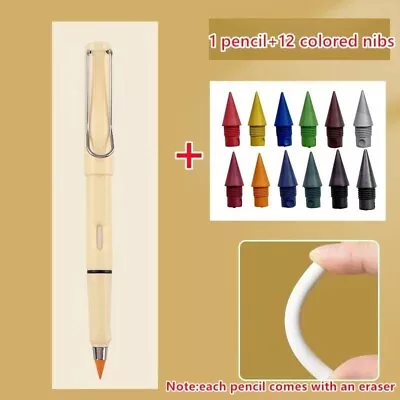 13pcs/Set Colored Pencils - 0.5mm HB Pencils Inkless Metal Pen - • £3.25