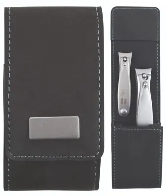 Set Hunter 2 Nail Clipper: Large & Small Leather Case • $91.51