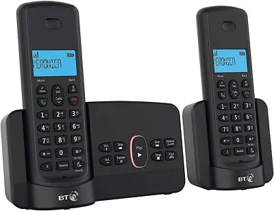 BT Premium Cordless Phone Answer Machine Landline House Remote Twin Handset UK • £32.99
