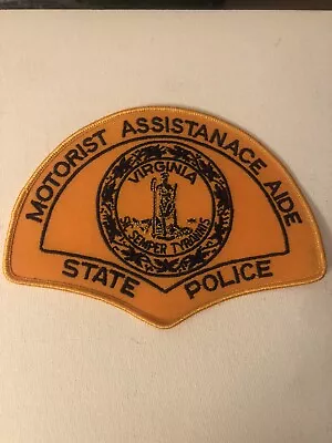 Virginia  Police  -   VA State  Police Motorist Aide  VA  Police Patch • $2