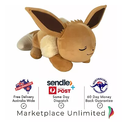 Pokemon 18” Sleeping Eevee Plush - Officially Licensed By Pokemon And Jazwares • $76.49