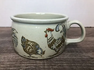 Otagiri Original Handcrafted Wide Mug/Bowl W/ Roosters Oriental Style Japan • $9.99