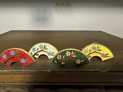 Vintage Cloisonne Vintage Place Card Holders Set Of 4 • $39