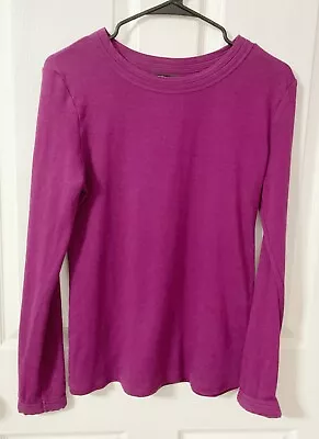 Central Park West New York Women Long Sleeve Solid Maroon Blouse Large • $12