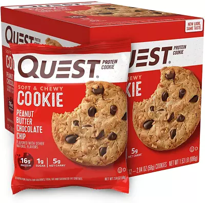 Quest Nutrition Cookie 12x59g Peanut Butter Chocolate Chip • £36.03