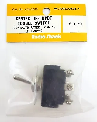 Archer 275-1533 Center Off 3 Position Maintained Toggle Switch DPDT 10A @ 125VAC • $10.99