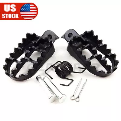 2X Dirt Bike Pedals Fat Foot Pegs For Yamaha PW50 PW80 TW200 Honda XR/CRF 50/70 • $10.59