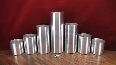 7 Piece Aluminum Candle Mold Set 3  Dia Contour Base Seamless • $70