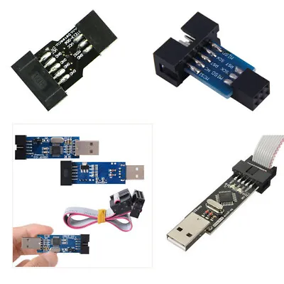 USBASP AVRISP USBISP Programmer USB+ 10 Pin Convert To 6 Pin Adapter Board STK50 • $3.55