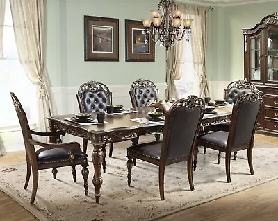 Formal Traditional 7pc Dining Set Table 2 Arm Chairs 4 Side Chairs Cherry Finish • $2525