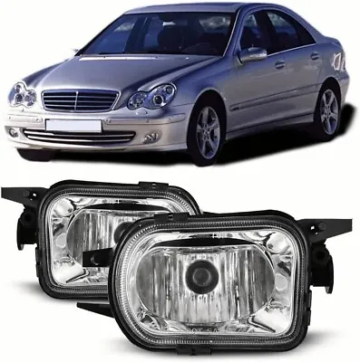 For 2002-2004 Mercedes Benz W203 C-Class Fog Lights Assembly Clear Bumper Lamps • $42.99