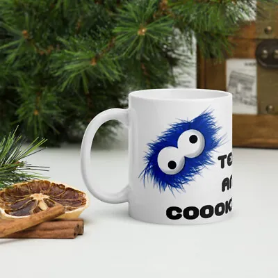 £8.99 • Buy Personalised Funny Ceramic Mug Cup Own Design - Tea And Cookies Monster Cookie
