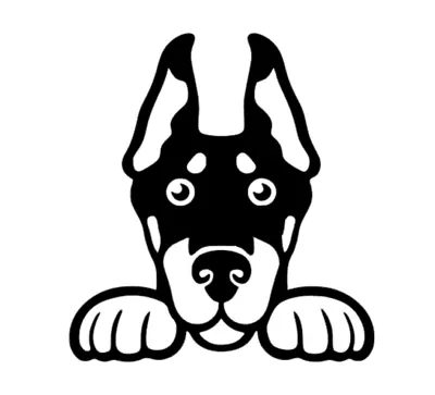 £3.39 • Buy 5.5  PEEKING DOBERMAN PINSCHER Vinyl Decal Sticker Car Rescue Pet Dog Puppy