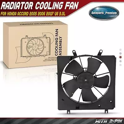 Radiator Cooling Fan Assembly For Honda Accord 2005-2007 V6 3.0L ELECTRIC/GAS • $59.99