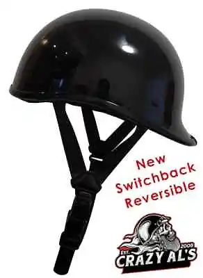 REAL Crazy Al'sWORLD'S SMALLEST LIGHTEST Switchback Reversible Helmet Gloss Blk • $118.96