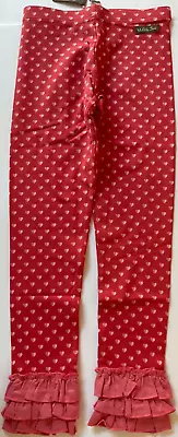 NWT 8 Matilda Jane I Heart You Legging Red Pink Hearts • $51.99