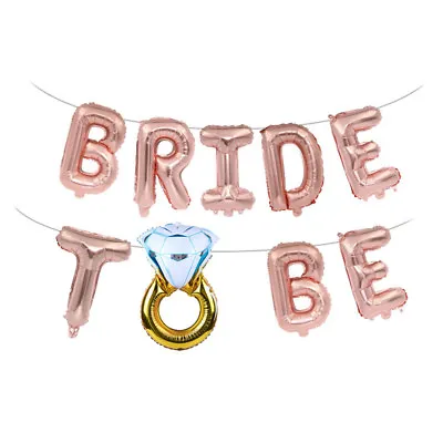 $6.35 • Buy 16inch Bride To Be Letter Foil Balloons Diamond Ring Balloon For Wedding Part`da
