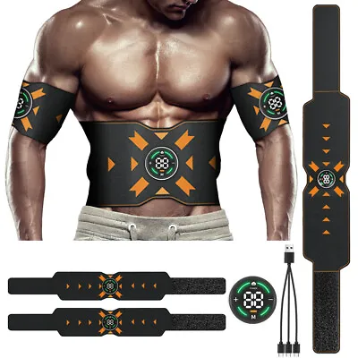 EMS Abdominal ABS Muscle Stimulater Training Toner Fitness Workout Belt 10 Modes • $22.98