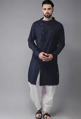 New Indian Men's 100% Cotton Kurta/ Pathani Kurta/ Indian Disign/ Panjabi Look  • $24.99