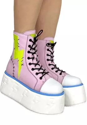 YRU SHOES Jolt [Pink/Green] Frankie Stein | MONSTER HIGH PLATFORMS* Gothic • $355.95