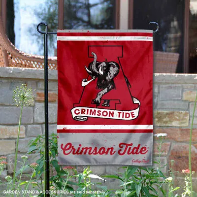 Alabama Crimson Tide Vintage Retro Throwback Garden Flag And Yard Banner • $16.95