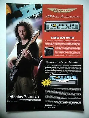 £3.09 • Buy ADVERTISING: ASHDOWN ABM 10/2007 Nicolas Fiszman Bass Amp