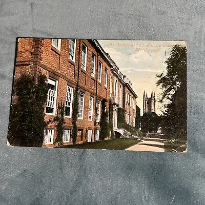 Vintage Postcard The College & St Peter’s Church Marlborough 1921 Am • £0.99