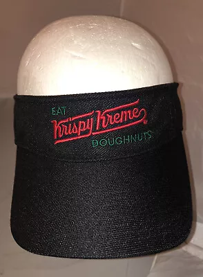 Krispy Kreme Doughnuts Visor Employee Uniform Black Adjustable Unisex Adult NWT • $14.99