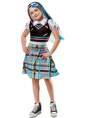 Frankie Stein Child Wig Monster High Kids Halloween Fancy Dress Long Wig • $46.70