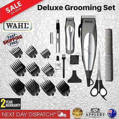 Wahl Hair Clippers Cordless Beard Trimmer Groomer Shaver Mens 21 Pce Haircut Set • $116.50