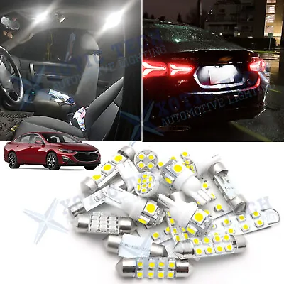 White LED Lights Interior Dome Map Package Kit For Chevy Malibu 2016 2017 2018 • $9.99