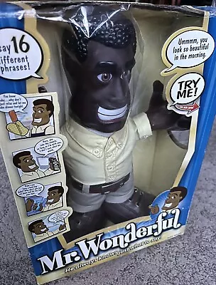 RARE African American MR. WONDERFUL Battery Operated 16 Phrases 12” Talking Doll • $75