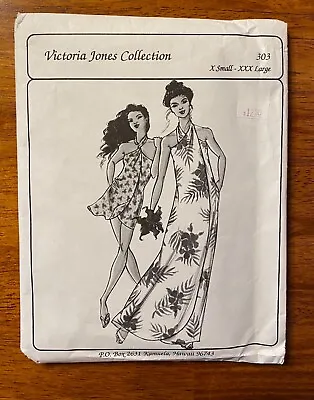 Vintage Victoria Jones Pattern # 303 Sarong  2 Lengths Sizes XS-XXXLG Uncut!  • $16.99