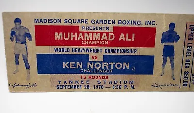 Muhammad Ali Ken Norton Ticket Stub - Sept 28 1976 • $400