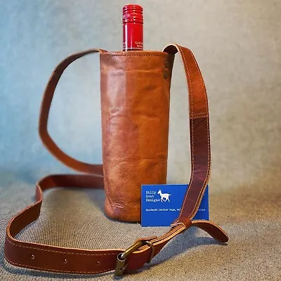 Leather Bottle Bag BOT Wine Water Bottle Gift Giftware • $45