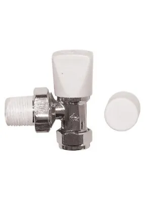 10mm Crestalux Angled Chrome Plated Radiator Valve C/w Drain Off • £7.99