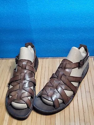 MOMA Men's US 11 EU 44 Light Brown Genuine Leather Sandals Italy.OBO • $138