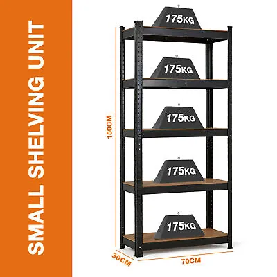 Garage Shelves Shelving 5 Tier Unit Racking Boltless Heavy Duty Storage Shelf • £19.95