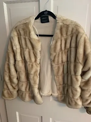 Zara Light Brown Faux Fur Jacket Size Medium • $60