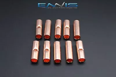 4 Gauge Copper Butt Connector 10 Pk Crimp Terminal Awg Battery Cur4 • $15.95