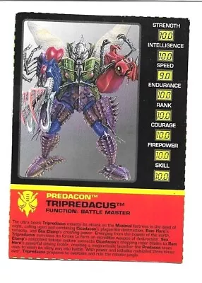 Transformers G2 1997 TRIPREDACUS File/Info Card 100% Original Vintage Hasbro • $8.98