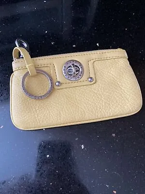 Marc Jacobs Pebbled Leather Keychain Wallet/Change Purse — Yellow  • $34.99