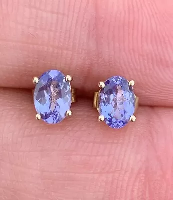 9ct Gold Tanzanite Stud Earrings 9k 375 • $32.33