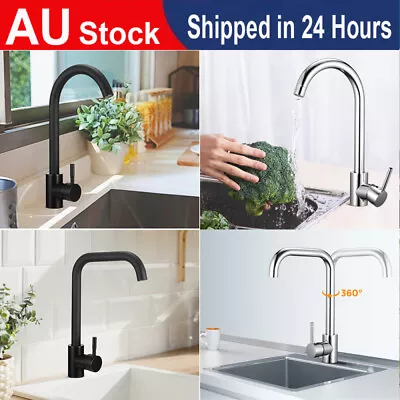 WELS Kitchen Mixer Tap Laundry Sink Basin Faucet Swivel Gooseneck Bath Spout Tap • $37.99