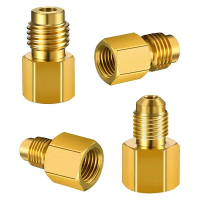 4PCS R134a To R12 Fitting Adapter 1/4 Female Flare 1/2 Acme Male Valve Kits #F • $10.99