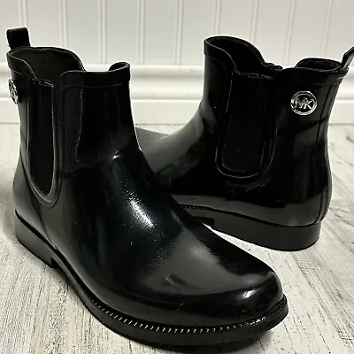 Michael Michael Kors Women's Fulton Rainboot Black Size 9 M • $24.99