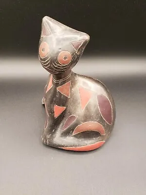 Manuel Felguerez Vintage Mexican Geometric Art Pottery Kitty Cat Sculpture  • $149.99