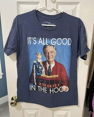 Mister Rogers Neighborhood It’s All Good In The Hood Men’s Blue Shirt Medium • $8.99